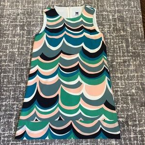 Missoni M multicolor scallop design silk dress